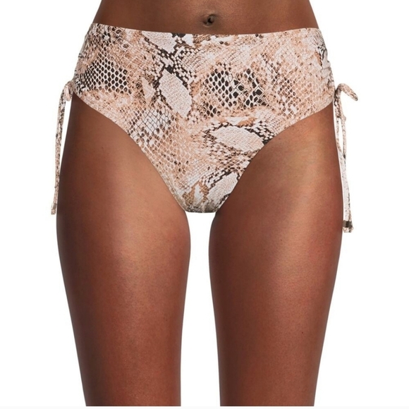 NWT Time And Tru mid rise bikini fit side ruched snake skin bottoms Size 3X - Picture 1 of 5